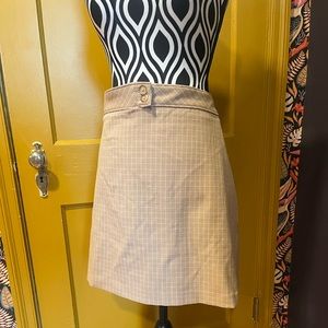 NWT Beige Striped Mini Express Skirt Size 14